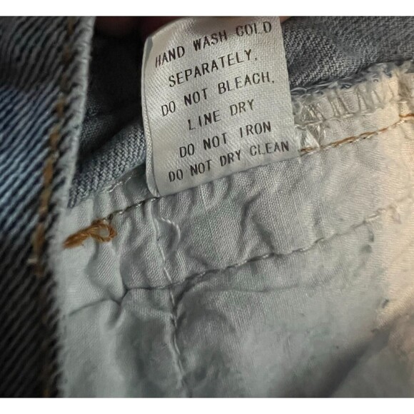 Signature8 Jean Shorts Womens Size S High Rise Cut Off Distressed Side Stripe - Picture 8 of 9